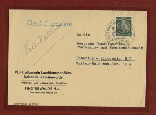 Ddr brief 1957 dienst ef - /,