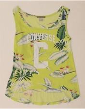 Converse grafisches Damen-Trägertop UK 10 Small grün geblümt BX01