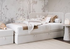 KEVIN 1R Jugendbett 80x200 cm mit Bettkasten, Eckbett, Polsterbett für Jugend