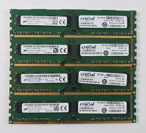 32gb crucial micron - 32gb, (4x8gb)
