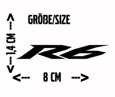 2x Yamaha R6 14x80mm Aufkleber Sticker Motorrad Motorsport Autocollat Étiquette