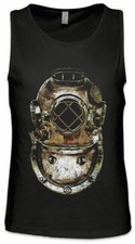 Diver Helmet Herren Tank Top Taucher Nautical Tattoo Tauchschule Tauchlehrer