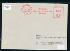 116727) Brief 1957, JUBI-AFS (22c) Köln-Raderthal 75 J. SPIES-HECKER LACK