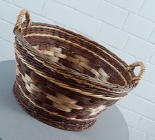 seltener alter Weidenkorb mit Griffen aus der Schwalm (Nordhessen) Art Dèco 30's