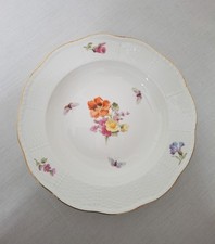 18125/ KPM BERLIN - SUPPENTELLER - ALTOSIER - BLUMEN - INSEKTEN - 1. WAHL (1)