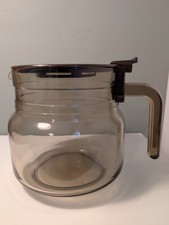 ARCOPAL France Vintage 70er Tee-/Kaffeekanne aus Rauchglas, 1,2L