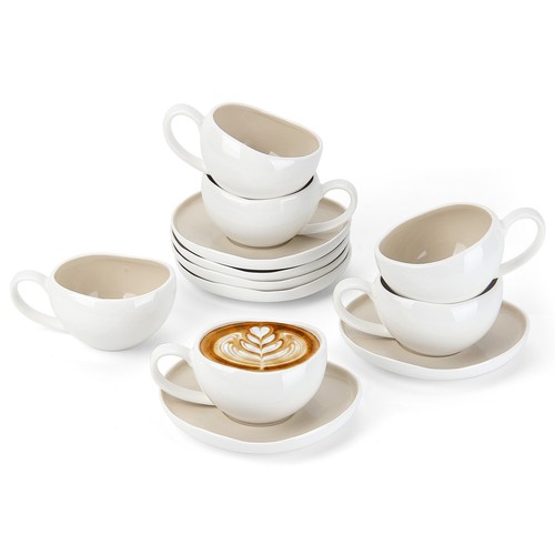 6er cappuccinotassen keramik - cappuccinotassen,