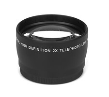 2.0x - 55mm HD Tele Vorsatzlinse Echtglas Marken Optik Vorsatz Linse Objektiv 2x
