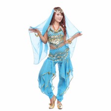 New Bauchtanz Kostüm Top & Hose & Gürtel &Veil Belly Dance Halloween costume
