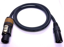 XLR Male - Speakon Kabel mit Neutrik NL2FXX-W-S vers. Längen