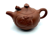 Kleine antik Teekanne Zisha Ton mit beweglichem Drachen Kopf 50er J Handarbeit