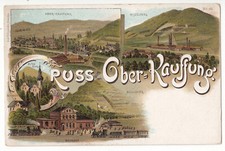 AK Litho Gruss aus Ober Kauffung Bahnhof Schloss Kitzelberg Wojcieszów L110