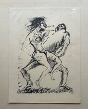 Lithografie 1971 Akte Figuren