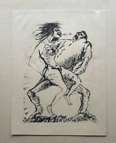 Lithografie 1971 akte figuren - lithografie,