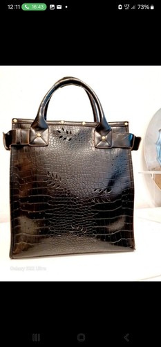Handtasche croco kroko optik - handtasche,