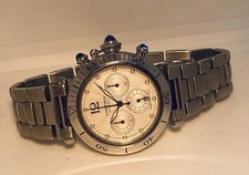 Cartier Pasha Chronograph Automatik 38mm Stahl Uhr