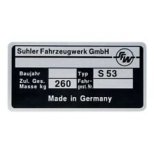Simson Typenschild - S53 -