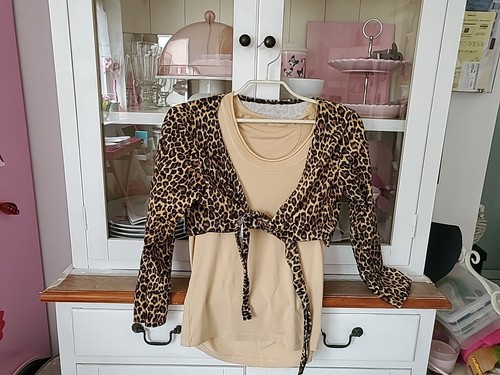 Nickisamt bolero beige braun - nickisamt,