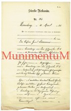 Sterbeurkunde v. 1881 BAMBERG