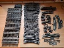 236x Trix Express Konvolut Papp- Gleise, Anschlussgleis, Trenngleis Prellbock 