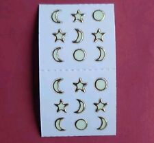 2x Stickeralbum Sticker Vintage 90er Jahre Mini Glow in the dark Mond & Sterne