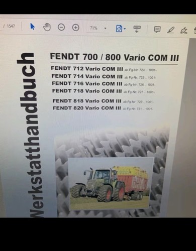 Fendt werkstatt handbücher - fendt,