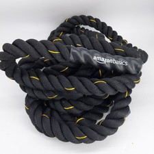 Amazon Basics Trainingsseil 9m x 5cm Battle Rope, 9m x 5cm, Schwarz
