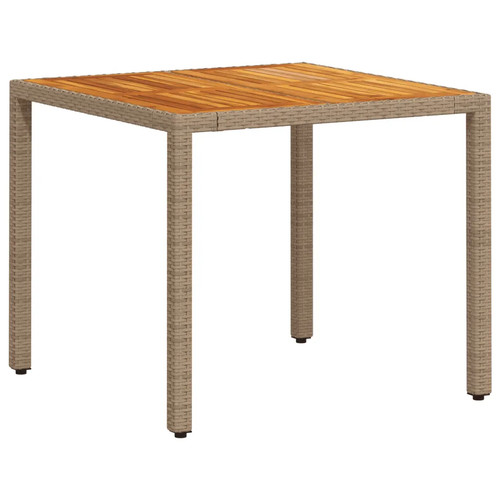 Gartentisch beige 90x90x75 - 90x90x75, cm