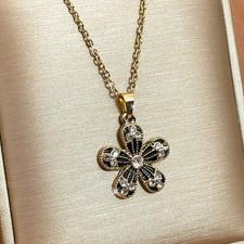 Blume Halskette Damen Gold