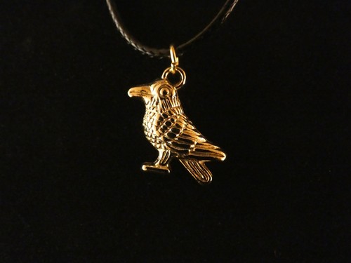 Krähe anhänger mit kette - krähe, 24