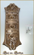 Messing Klingel 3 Klingelschild Klingelplatte Brass Door Bell Türklingel K59A