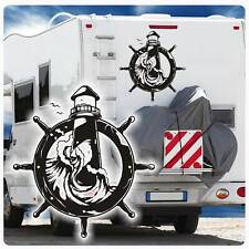 Leuchtturm Meer Wohnmobil Aufkleber WoMo Sticker Steuerrad Schiff WoMo202 S