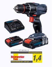 Akku-Bohrschrauber KT-AS 18 Li-2, kompatibel  Einhell PXC incl. 2 Akku 18 V 2 Ah