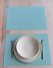 2 Tischsets, türkis, modern, abwaschbar, 47 cm x 34 cm, TOP
