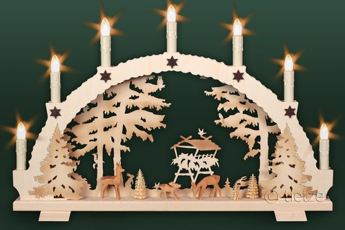 Schwibbogen kerzen rehe - 3d-schwibbogen, 7
