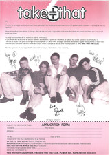 Autogramm Take That Boygroup