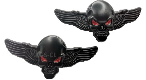 Metall totenkopf flügel - 3d,