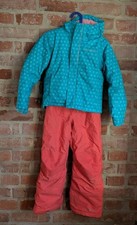 Columbia BUGA Schneeanzug XS Schnee-Set Skijacke Skihose Türkis 122