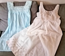 2 Perlon POMPADOUR Babydoll Negligee Nachthemd Vintage - Traum  44