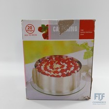 Tortenring, Edelstahl Tortenring Verstellbar. Tortenring Hoch 20 CM mit 2 Befest