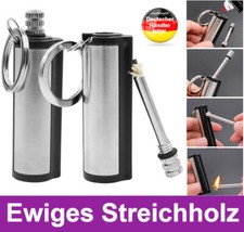 Ewiges Streichholz Benzin Sturm-Feuerzeug Schlüsselanhänger Camping Outdoor 🔥