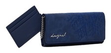 Desigual Sierra Mone Mariona Long Wallet Geldbörse Azul Noche dunkelblau Neu