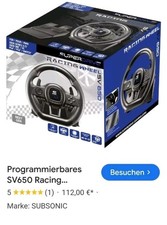 Gaming Lenkrad Set SuBsonic SV