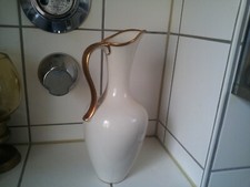 Lindner Kueps Bavaria Henkelvase, Cremefarbend & Gold,25cm H, nie Gebraucht,Neuw