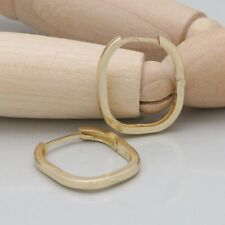 Ohrringe Creolen "U" förmig ca. 19,2 x 16,7 mm in 585/14K Gelbgold