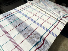 Ballen altes handgewebtes dickes festes farbiges Leinen ca: 240/65 cm für 3 Sets