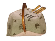 Brotkorb Korb Brotkörbchen mit drei Messern Brotmesser Brötchenmesser