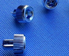 20x Zierschrauben Inbus kurzer Schaft gerändelt verchromt für Alufelgen  IC02C