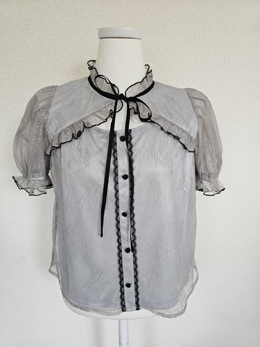 Pium bluse grau rüschen - pium,