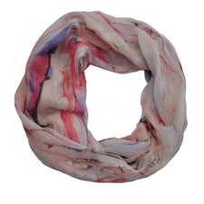 LoopSchal Seide Seidentuch Halstuch Tuch Schlauchschal Damen Farbverlauf Blumen 
